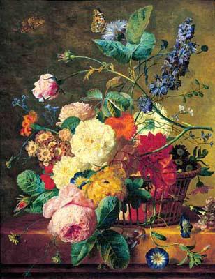 Jan van Huysum Basket of Flowers France oil painting art